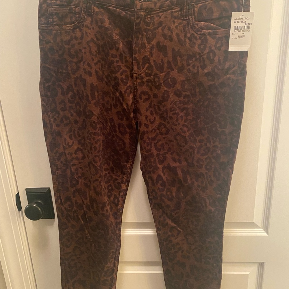 NWT Kut from the Kloth Connie leopard pants-14